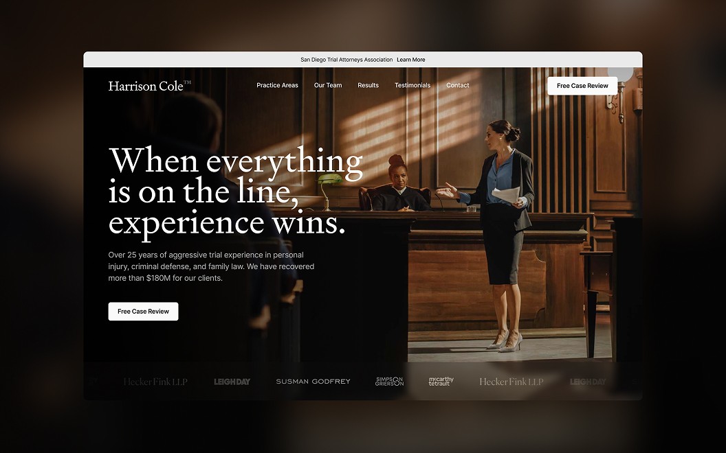 Harrison Cole law firm website