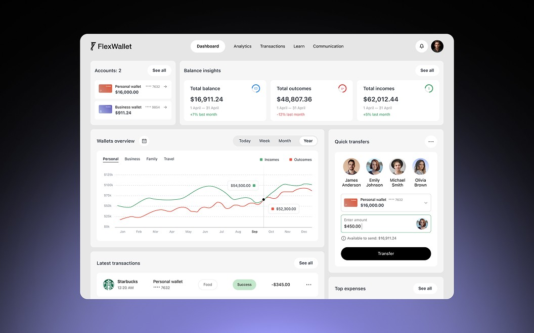 FlexWallet project by Digital Joy Club
